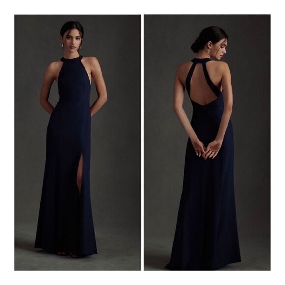 Anthropologie x BHLDN Serephina Crepe Maxi Dress Size 24 - Picture 1 of 12